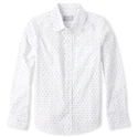 Boys Triangle Poplin Matching Button Down Shirt